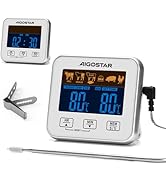 Aigostar Elliott – Küchenthermometer/Küchentimer, digitales Küchenthermometer mit Sonde...