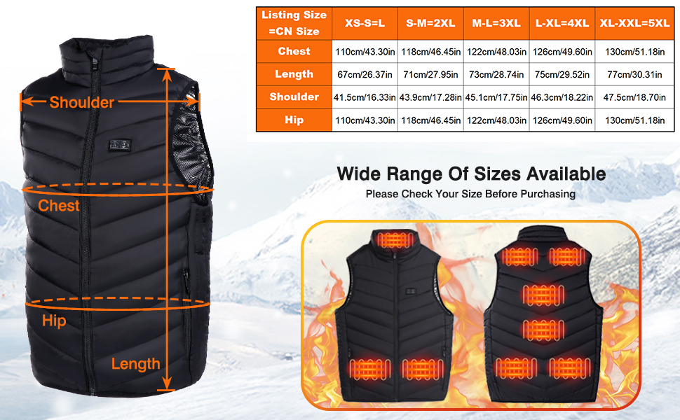 3-stage heating vest