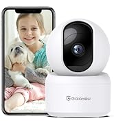 GALAYOU Cámara de seguridad Wi-Fi para interiores 2K Cámaras de vigilancia IP para bebés con sensor de visión de 360°...