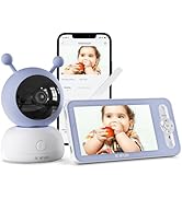 Boifun Baby Monitor with Camera App 1080P, PTZ 355°/90° Silent Rotation 4 x Zoom