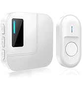 Wireless doorbell, IP55 outdoor waterproof front door bell, electronic doorbell...