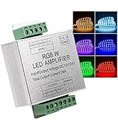 RGBW Amplifier DC12-24V 24A 4 Channel Output Circuit Aluminum Shell LED Strip Controller Da...