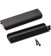 goldenwarm 5x 128mm furniture handles profile handle aluminum black cabinet handles, modern kitchen handle...