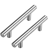 Pack of 10 kitchen handles, cupboard drawer, door handle, bar handle LS201BSS128, hole spacing 128 mm E...