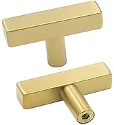 goldenwarm 15 piezas pomos para muebles pomos para armarios dorados -LS1212GD tiradores de cocina tiradores dorados para muebles acero inoxidable...