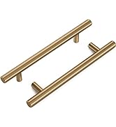 goldenwarm Paquete de 15 tiradores para muebles, tiradores para armarios dorados champán, tiradores de cocina vintage, 160mm, dorados...