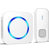 Wireless bell, 400 m wireless range, doorbell front door, outdoor, waterproof, wireless doorbell with 55 ...