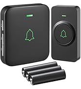 AVANTEK Wireless Doorbell Battery Operated, Mini Wireless Doorbell 300M, IP55 Waterproof Electronic...