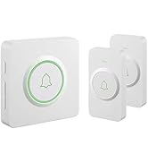 AVANTEK Wireless Doorbell, DW-21 400m Waterproof Wireless Doorbell with 2 Transmitters and Plug-In Receiver...