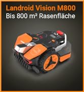 Landroid Vision M800 Wr208E bis zu 800 m² Schnittfläche