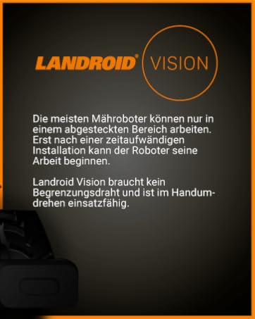 Die Kamera des Landroid Vision Innovation 23 erkennt sich selbst