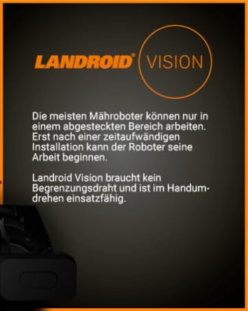 Landroid Vision Innovation 23 Kamera erkennt selbstständig